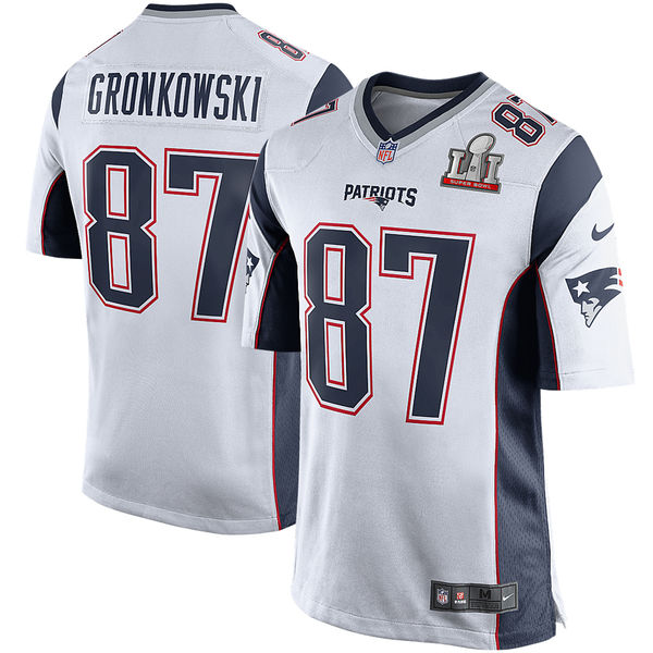 Rob Gronkowski New England Patriots Nike Super Bowl LI Bound Game Jersey - White